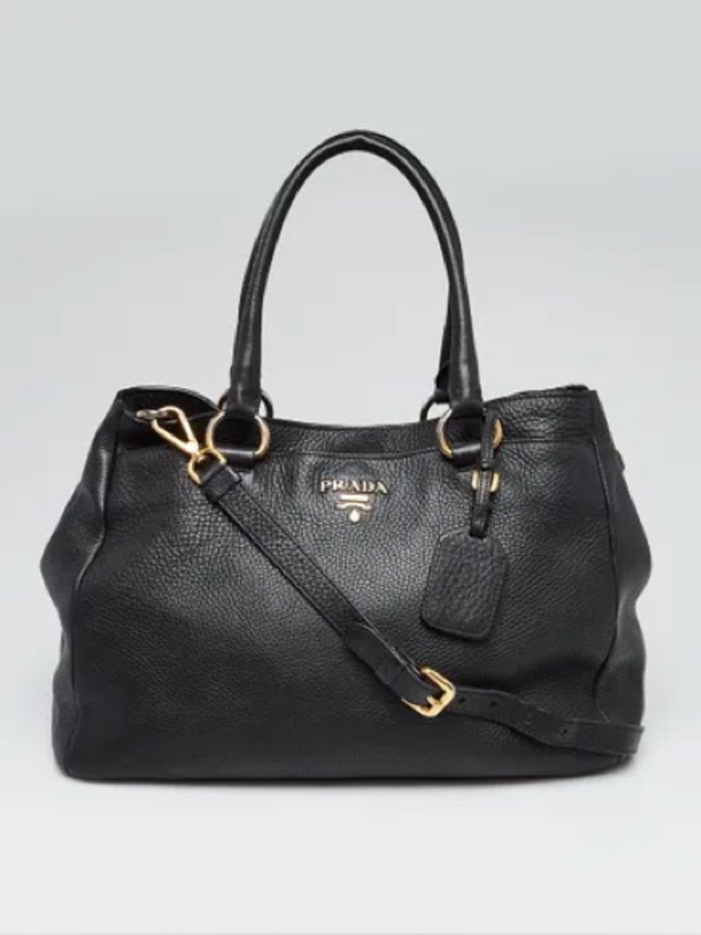 Excellent Condition Authentic Prada Vitello Daino Convertible Satchel Bag